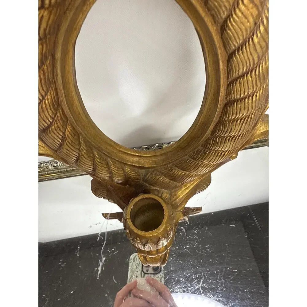 Vintage Syroco Home interiors Gold Candle Sconce